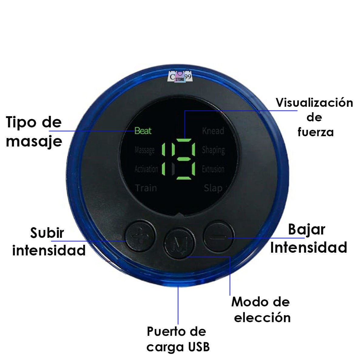 MMIP™ ¡Mini Masajeador Inteligente Portatil!