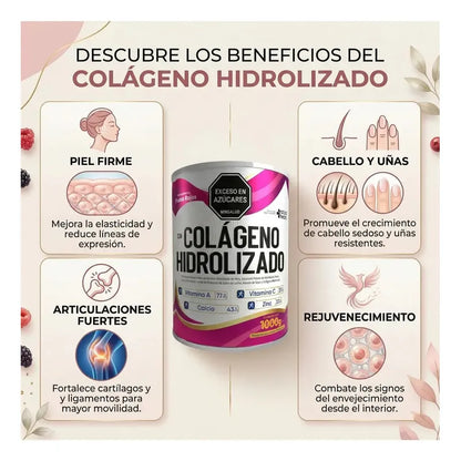 Colágeno Hidrolizado Frutos Rojos: Sabor y Juventud en Cada Cucharada
