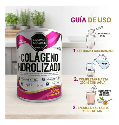 Colágeno Hidrolizado Frutos Rojos: Sabor y Juventud en Cada Cucharada